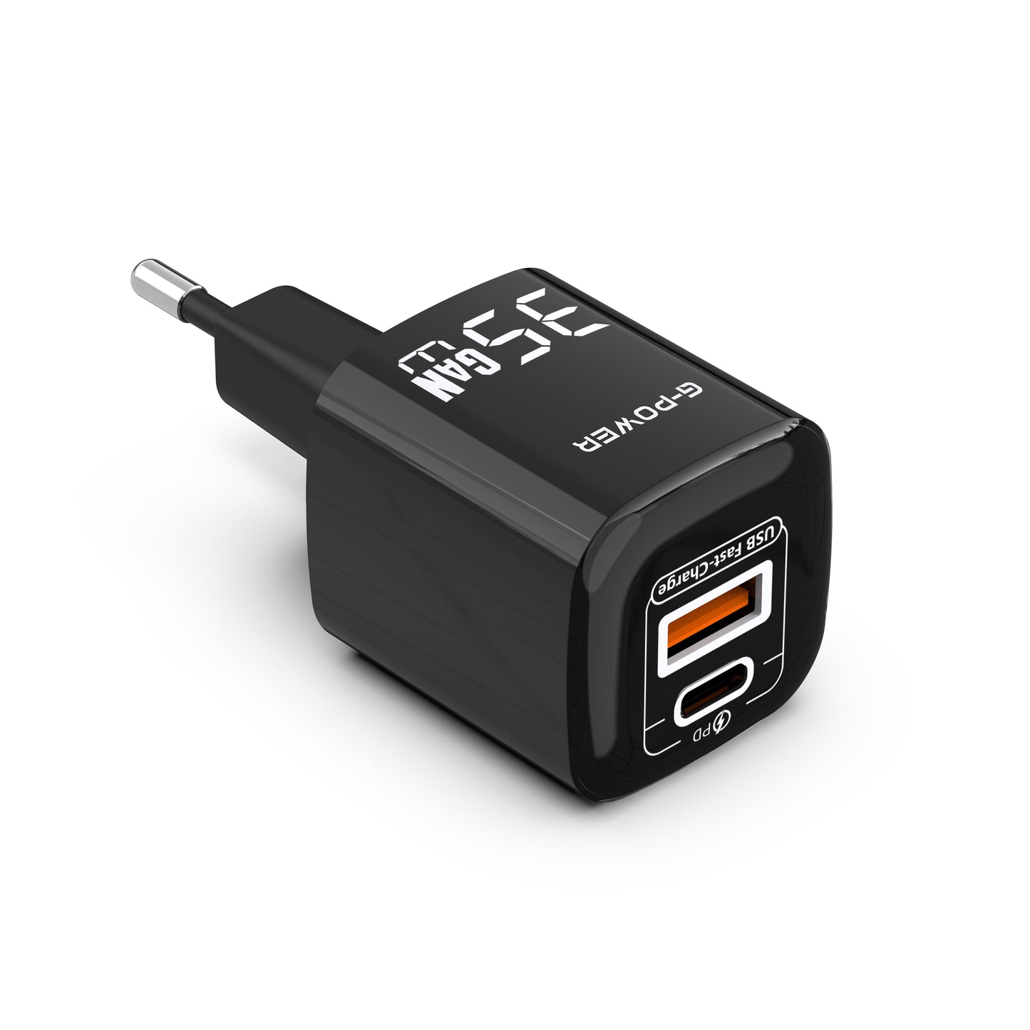 G-Power GP-C21 35W Dual USB Charger | USB-A & USB-C, Quick Charge 3.0 - Black