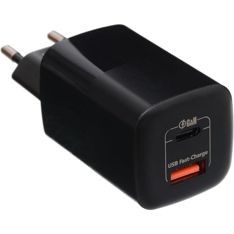 شاحن G-Power GP-C8 ثنائي USB بقوة 65 واط | USB-A وUSB-C، شحن سريع 3.0 - أسود