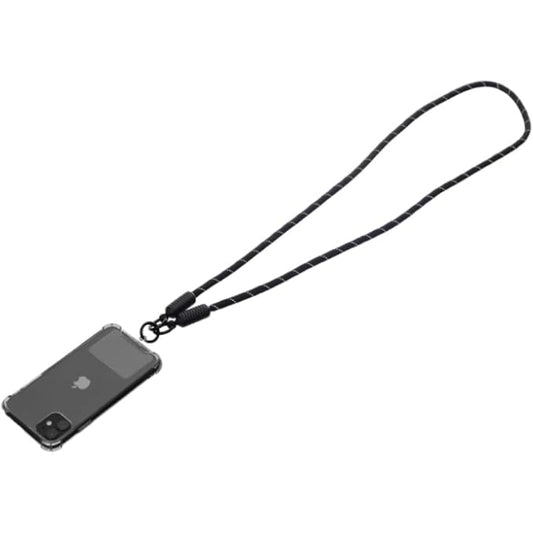 G-Power Soft Nylon Adjustable Detachable Crossbody Cell Phone Lanyard With Secure Metal Clasp Ideal For Hands-Free Outdoor Adventures 60 CM - Black