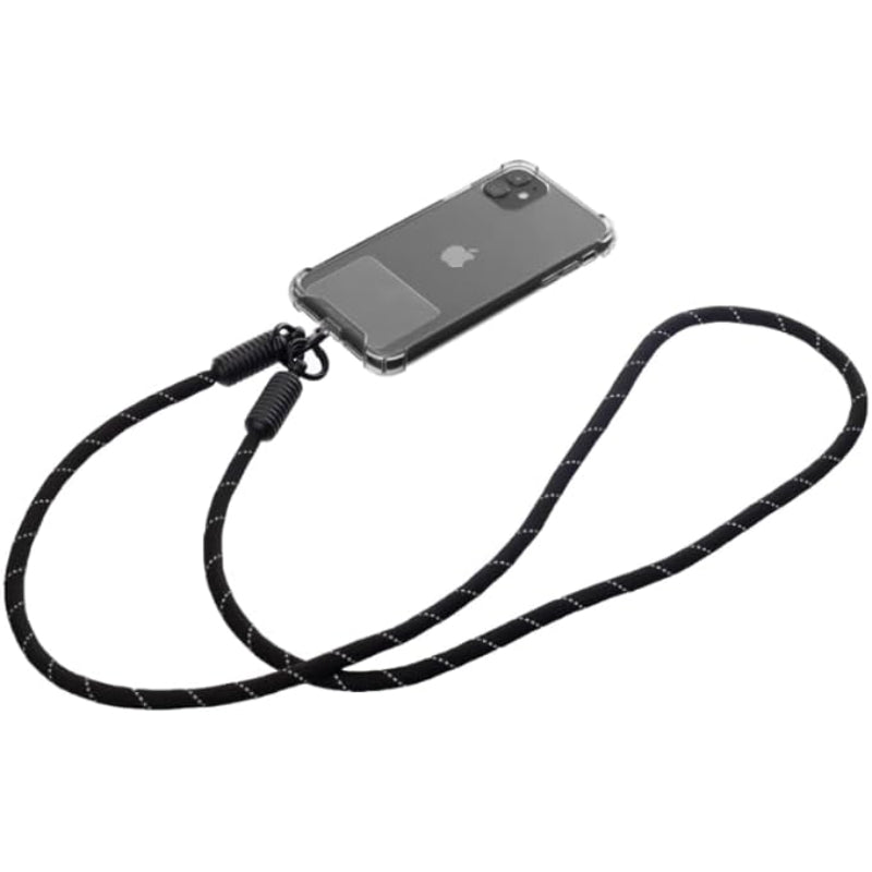 G-Power Soft Nylon Adjustable Detachable Crossbody Cell Phone Lanyard With Secure Metal Clasp Ideal For Hands-Free Outdoor Adventures 60 CM - Black