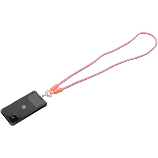 G-Power Soft Nylon Adjustable Detachable Crossbody Cell Phone Lanyard With Secure Metal Clasp Ideal For Hands-Free Outdoor Adventures 60 CM - Pink