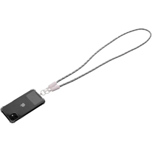 G-Power Soft Nylon Adjustable Detachable Crossbody Cell Phone Lanyard With Secure Metal Clasp Ideal For Hands-Free Outdoor Adventures 60 CM - White Black