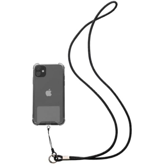 G-Power Durable Long Phone Lanyard with Rhinestones Comfortable Neck or Hand Strap Secure Design for Everyday Use Works with All Smartphones -Black, One Size