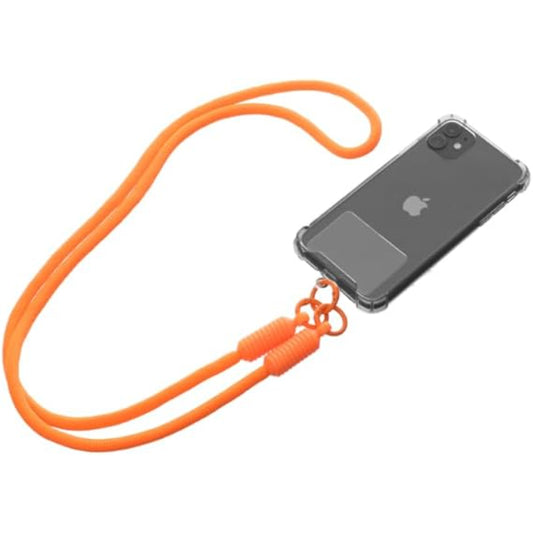 G-Power Soft Nylon Adjustable Detachable Crossbody Cell Phone Lanyard With Secure Metal Clasp Ideal For Hands-Free Outdoor Adventures 60 CM - Orange